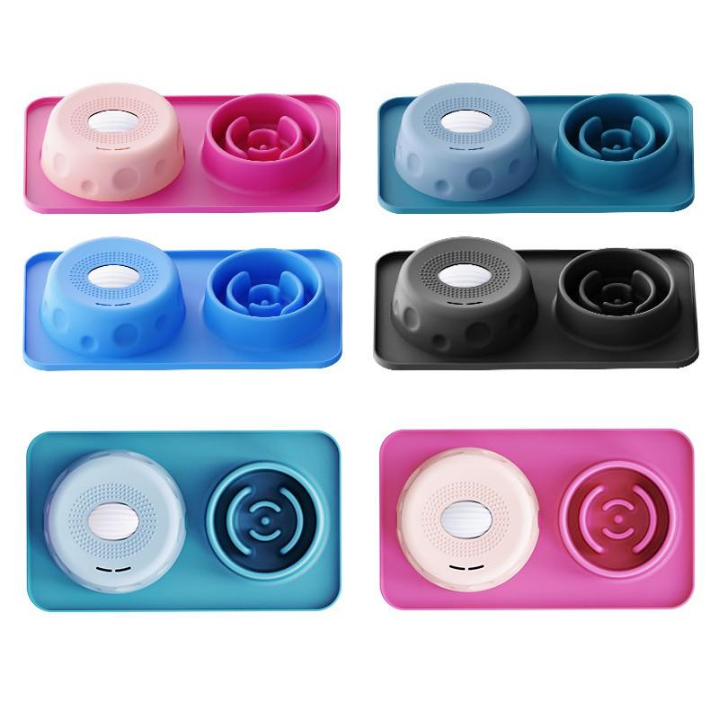 Silicone Slow Feeder Bowl Dogs With Lick Mat Design Anti-Spill Easy Clean Non-Choke Pet Food Dispenser