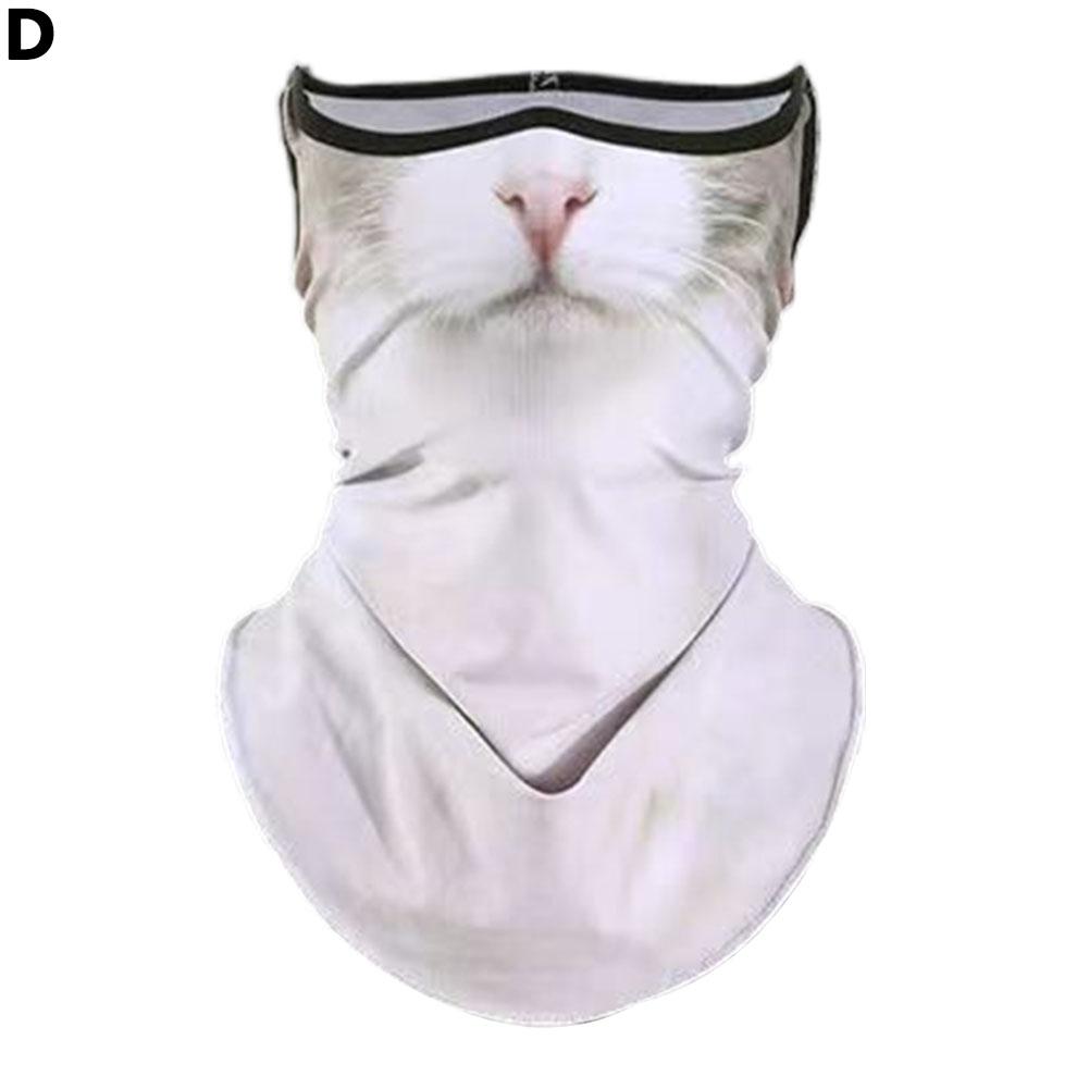 3D Cute Animal Balaclava Motorcycle Motocross Ski Snowboard Hat Helmet Liner Cat Dog Biker Neck Warmer Face Cap Cycling Headgear