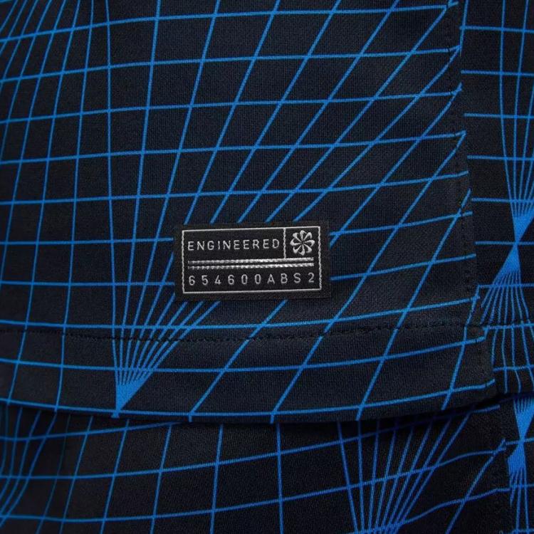 Nike Chelsea F.C. 2023/24 Stadium Away Logo All Over Print Crew Neck Casual Short Sleeve Kids Tops Blue Black DX2757-427