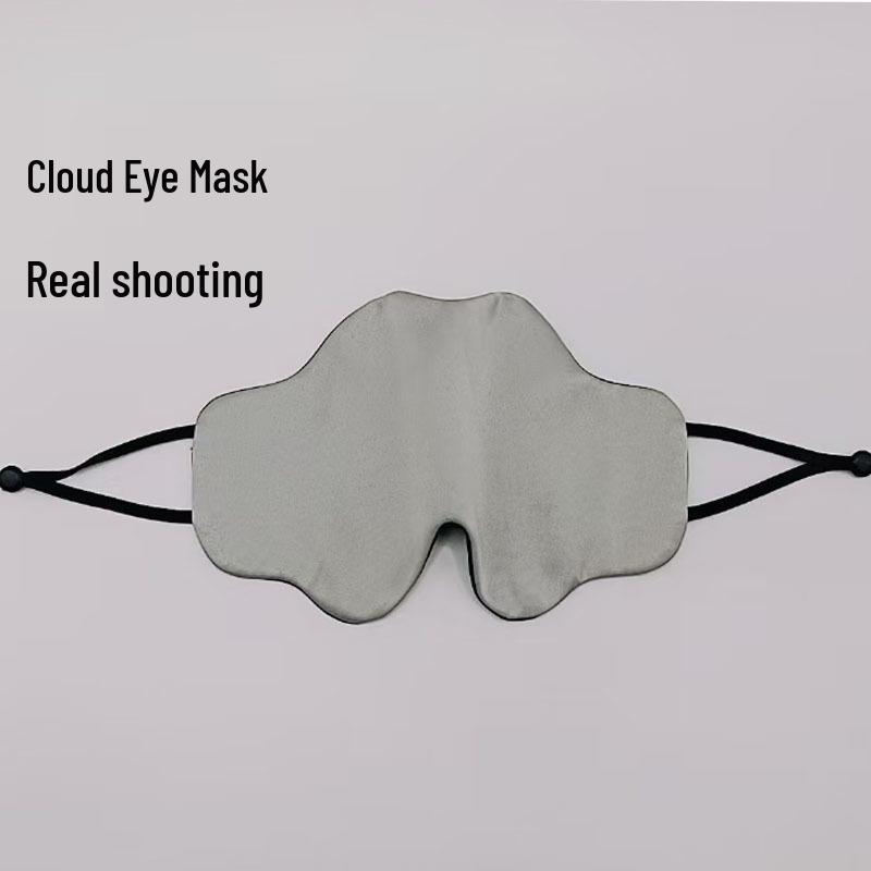 Silk Mulberry Double-Sided Blackout Eye Mask with Ear Loops for Sleep & Eye Fatigue Relief