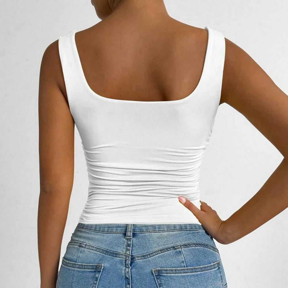Women's Sleeveless Square Neck Vest Camisole Top