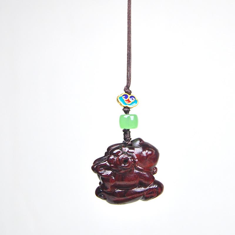 Брелок из сандалового дерева в форме сердца и подвеска для телефона