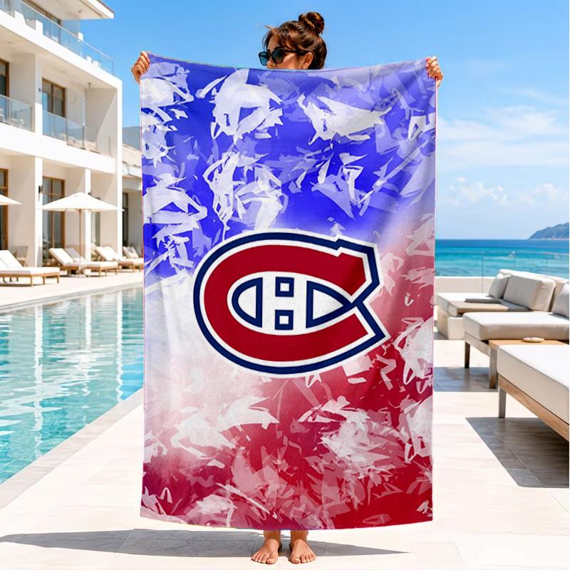 Montreal Canadiens Hockeyteam Strandlaken, Super Zacht Microvezel, Perfect Cadeau voor Haar/Hem, Verjaardag, voor Zwembad, Strand, Reizen, Decoratie Strandfeest