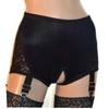 European & American Women's Adjustable Satin Lace Garter Belt with Open Crotch High Waist 6-Claw Short Pants.