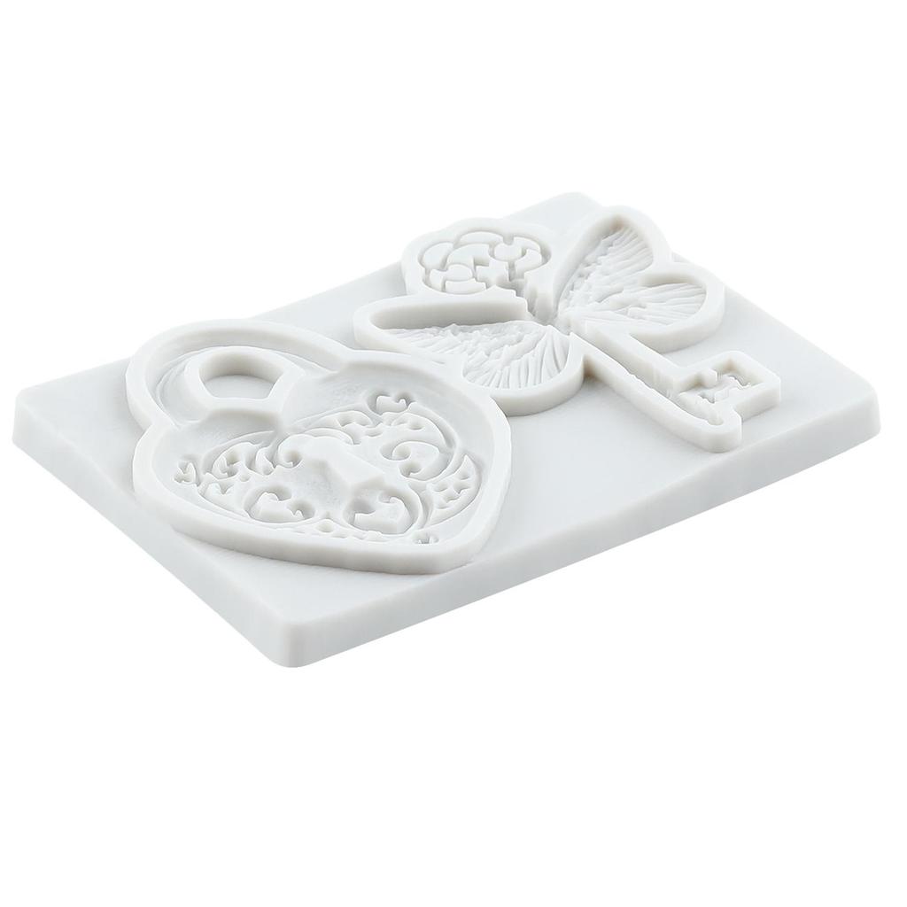Vintage Key Silicone Molds Lock Keyhole Fondant Mold Cake Decorating Tools Cupcake Topper Candy Chocolate Gumpaste Mold