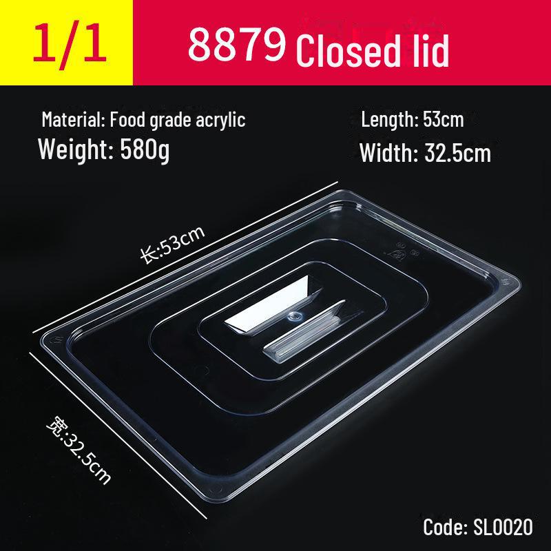 Transparente rechteckige Acryl-Heißtopfschale und Frischhalte-Obst-Auslagebox