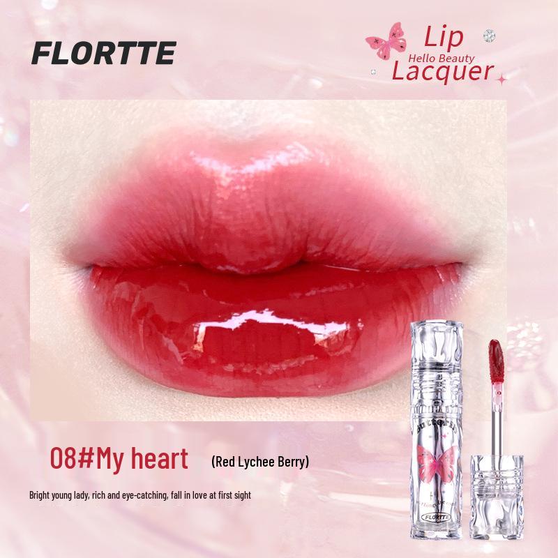 

FLORTTE Lip Lacquer: Mirror Shine, Non-Stick, Party-Ready Lip Glaze
