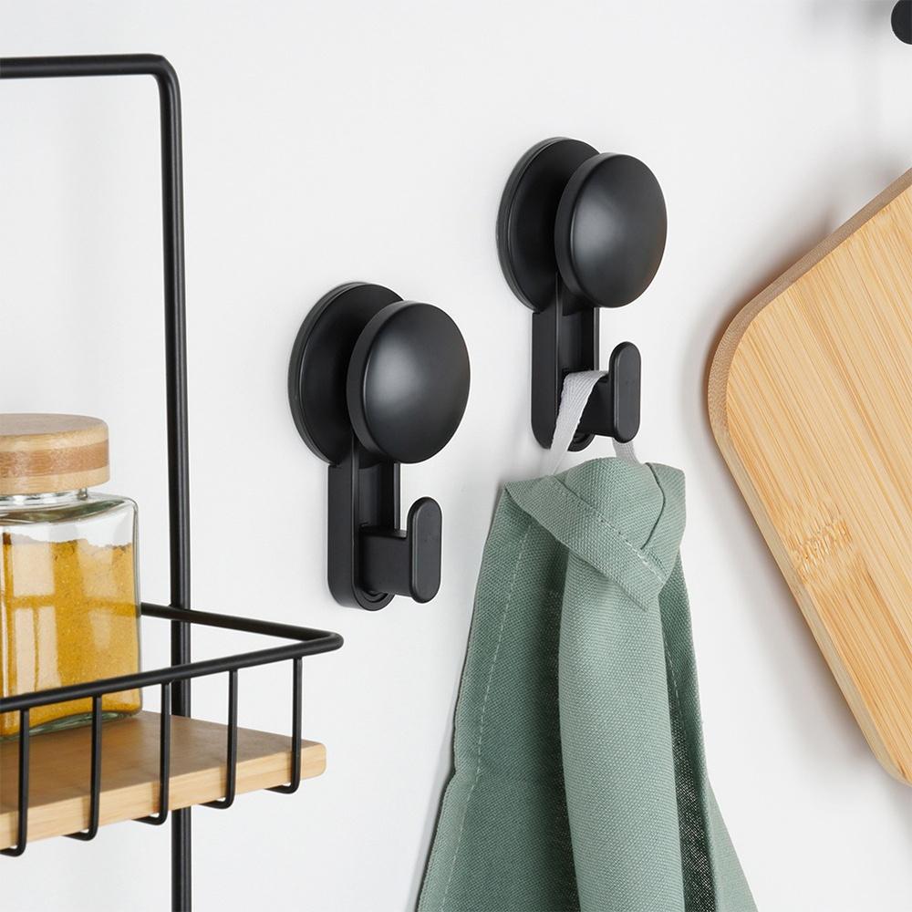 2x Suction Cup Towel Rack Hook for Kitchen or Bathroom