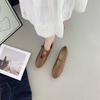 French inner height increase ballet style shallow mouth single shoes women's one pedal casual versatile commuter Mary Jane shoes