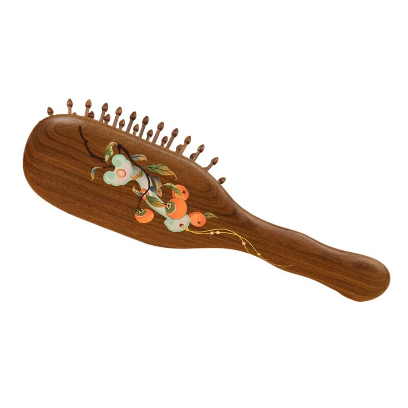 Tan Mu Jiang Auspicious Solid Wood Air Cushion Massage Comb Gift Set