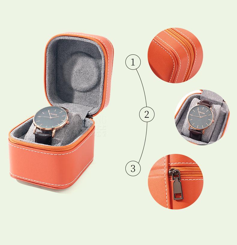 High-End Green PU Leather Portable Watch and Jewelry Storage Box