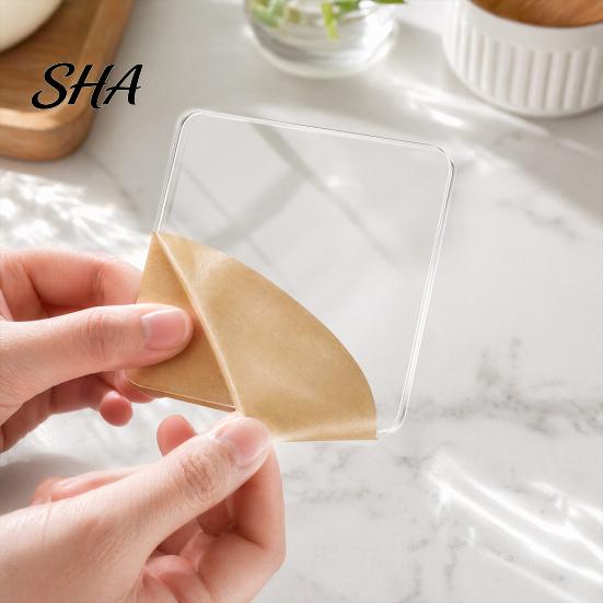 Magnetic Fridge Decoration 10 Sets DIY Acrylic Magnet Kit, Square Refrigerator Kitchen Decor Crafts, Clear Picture Photo Holder for Home Office Craft