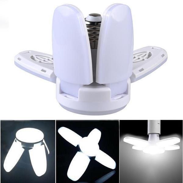 

1 шт. / 2 шт. E27 Светодиодная лампа E27 Лопасти вентилятора Хронометраж Лампа MIni 4-лопастная 28 Вт складная светодиодная лампочка для домашнего потолочного освещения