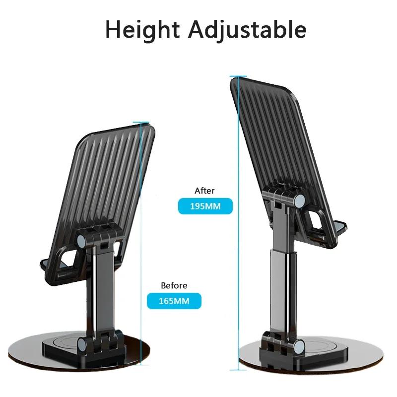 For 360 Adjustable Cell Phone Stand Angle Height Adjustable Holder Sturdy Phone Stand For Desk Compatible For Mobile Phones