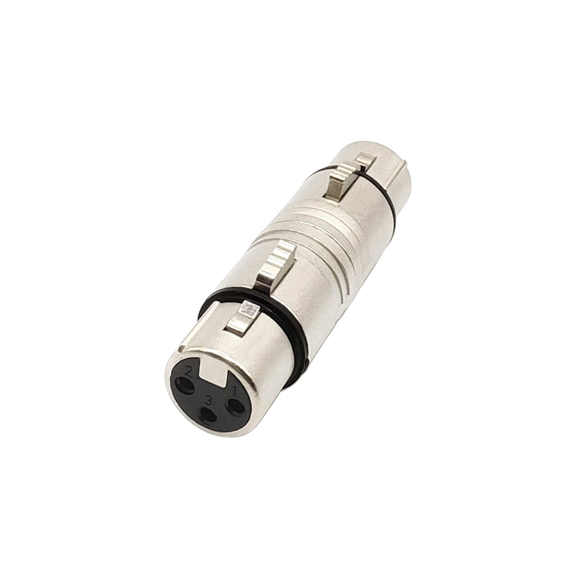 

Voluty Tek Dual XLR Female Adapter XLR Female Coupler for Audio Cables or PA Systems 3-Pin