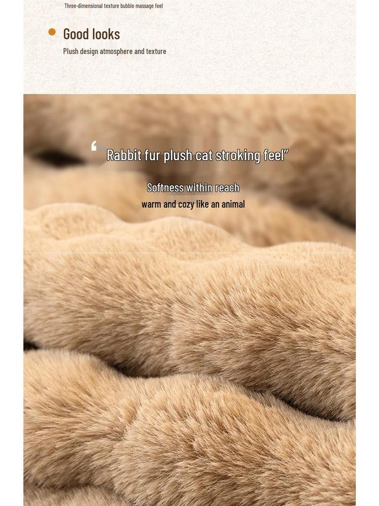 Plush Rabbit Winter Seat Cushion – Thick, Warm, and Comfortable for Long Sitting