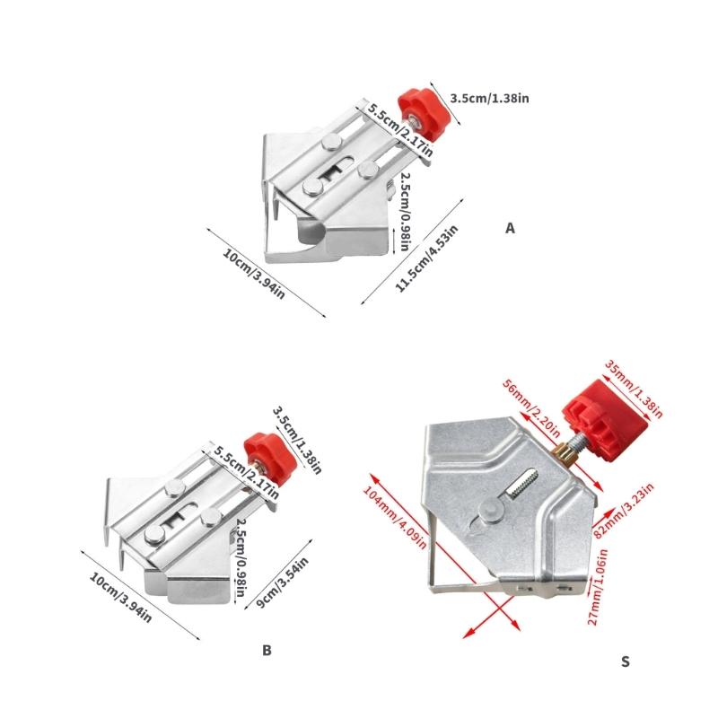 Metal Steel Quick Clip Auxiliary Corner Clamp Locator Adjustable 90 Degree Fixing Clamp For Woodworking Tool