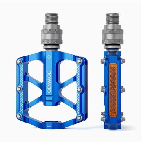 aluminum alloy quick release pedals with reflector, suitable for brompton dahon folding bikes and MTB road bike