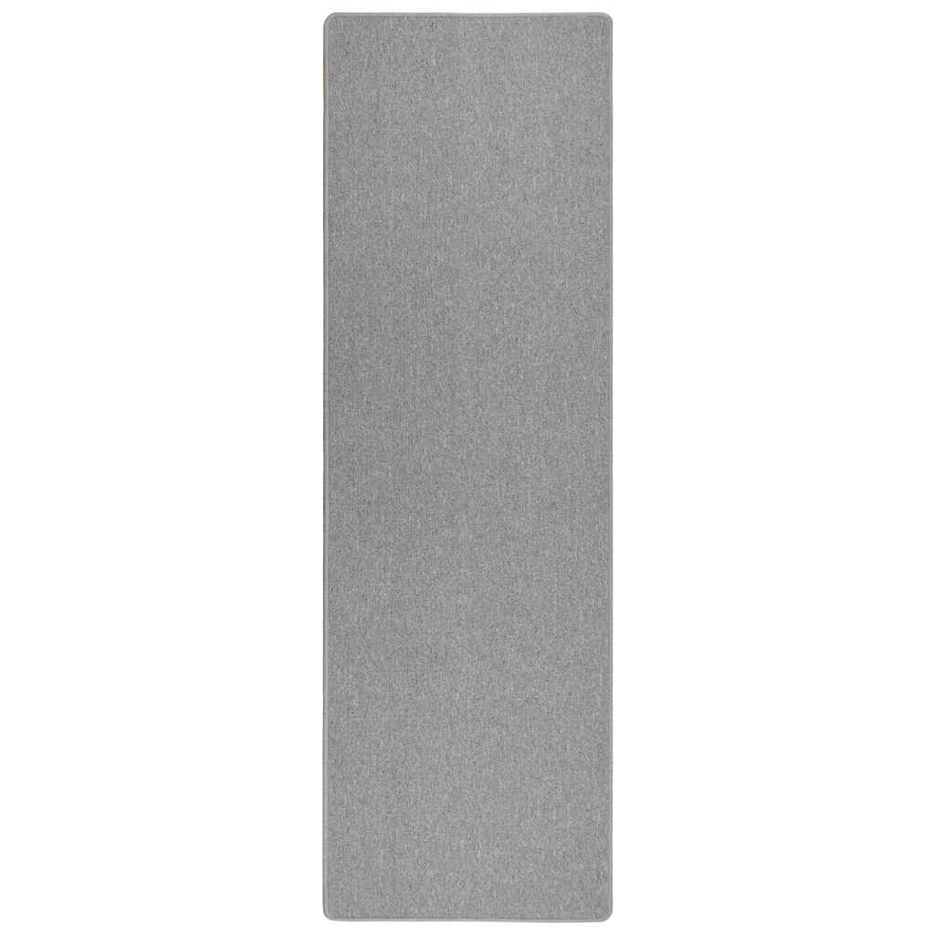 Grey Carpet Runner 80 x 500 cm 100percent Polypropylene