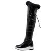 Warm Fur Plush Snow Boots Women Winter Shoes Down Black White Over Knee High Boots Female Waterproof Comfortable Long Rain Shoes