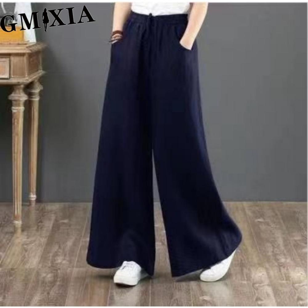 GMXIA Damenmode Lässige Hosen und Caprihosen mit einfarbigem Druck