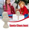 15cm Christmas Santas Figures Resin Crafts Sculpture Santa Half Body Sculpture For Home Dorm Bedroom Apartment Counter Party