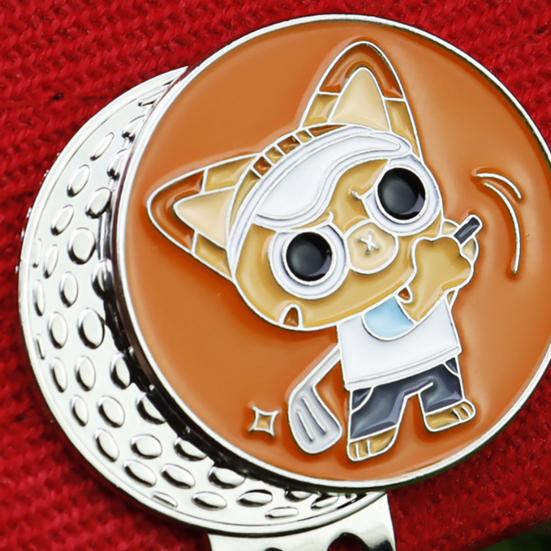Enamel Cat Golf Ball Marker Magnetic Hat Clip Men Women Golfer Hats Pants Bags Visors Belts Metal Clip Golf Accessories Enthusiasts Gift