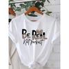 European Size Plus Size - Plus-Size Elegant Letter Heart Print T-Shirt, Casual Round Neck Short Sleeve Top