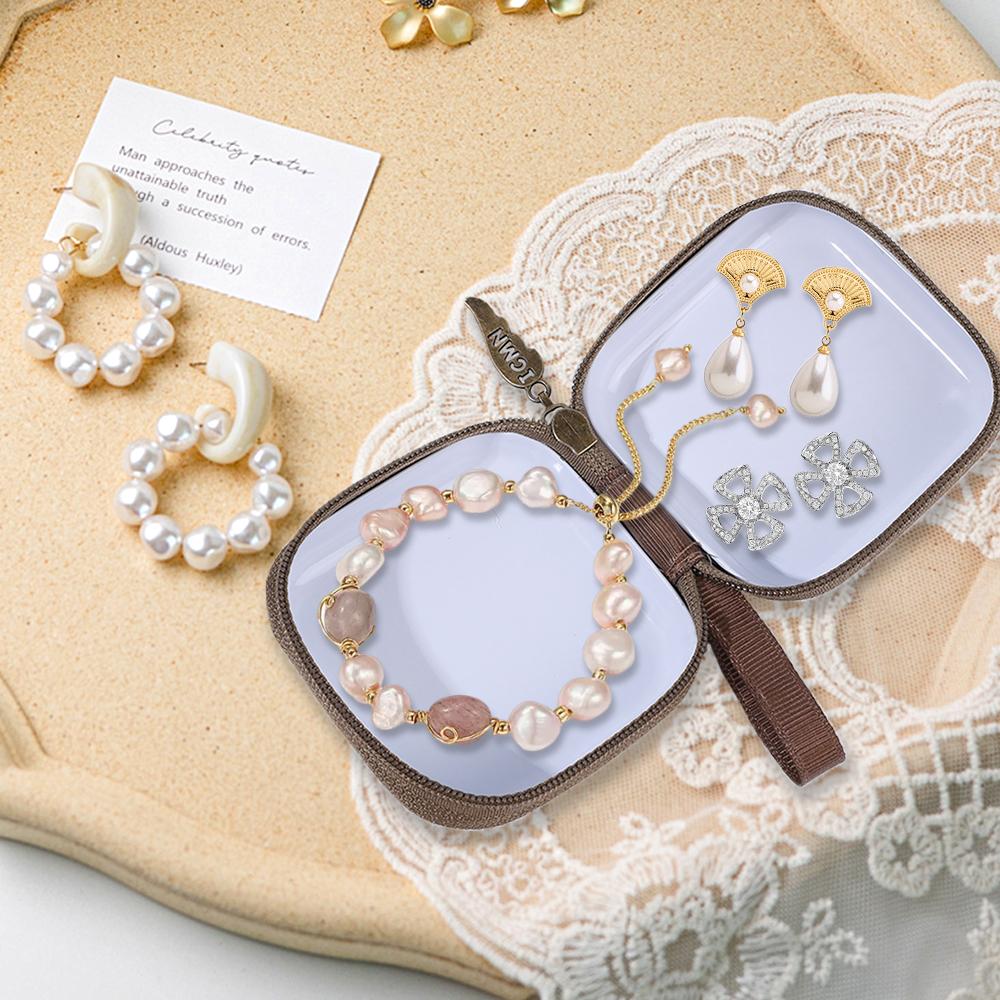 Vintage Christian Square Rosary Box with Zipper Religious Artwork,Lightweight Metal Organizer for Prayer Bead,Inspirational Gift