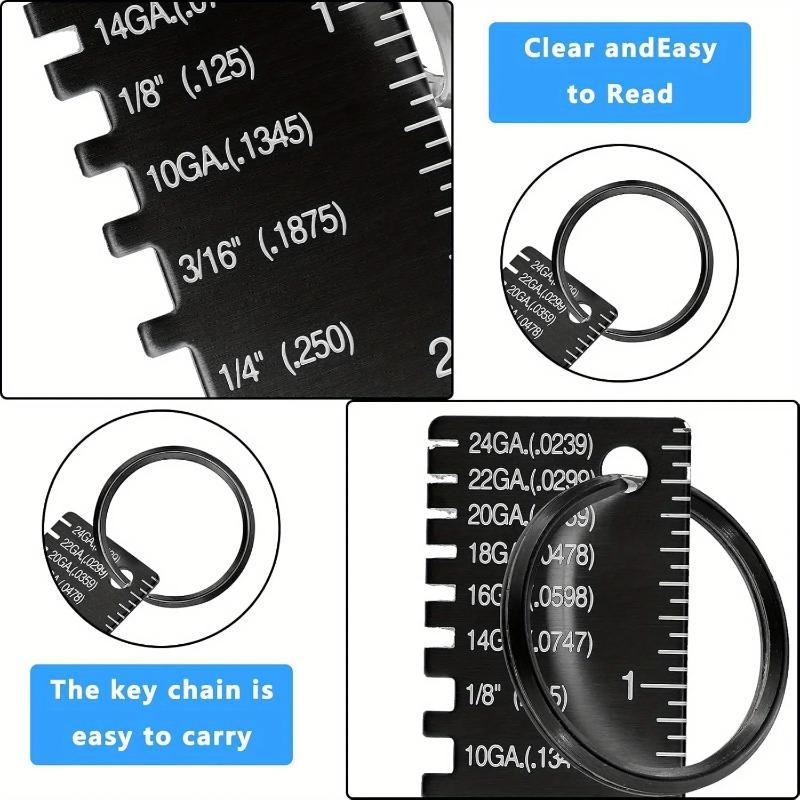 Doppelseitiger Draht Metallblech Dickenmesser Drahtmessung Tragbares Metallwerkzeug Plattierte Größeninspektion Zubehör