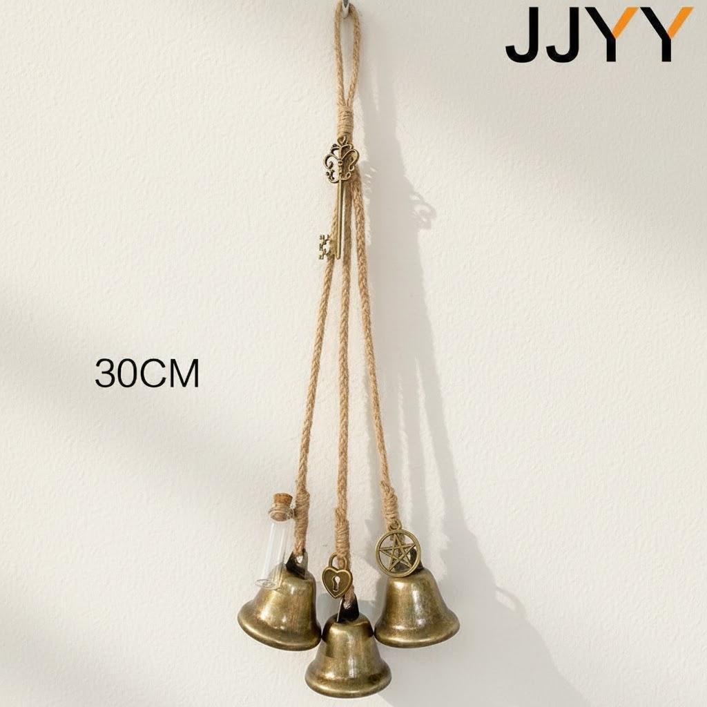 

Retro Wall-mounted Wind Chimes Blessing Bells Home Decor Adornment 3 Buttons or 6 Buttons Options