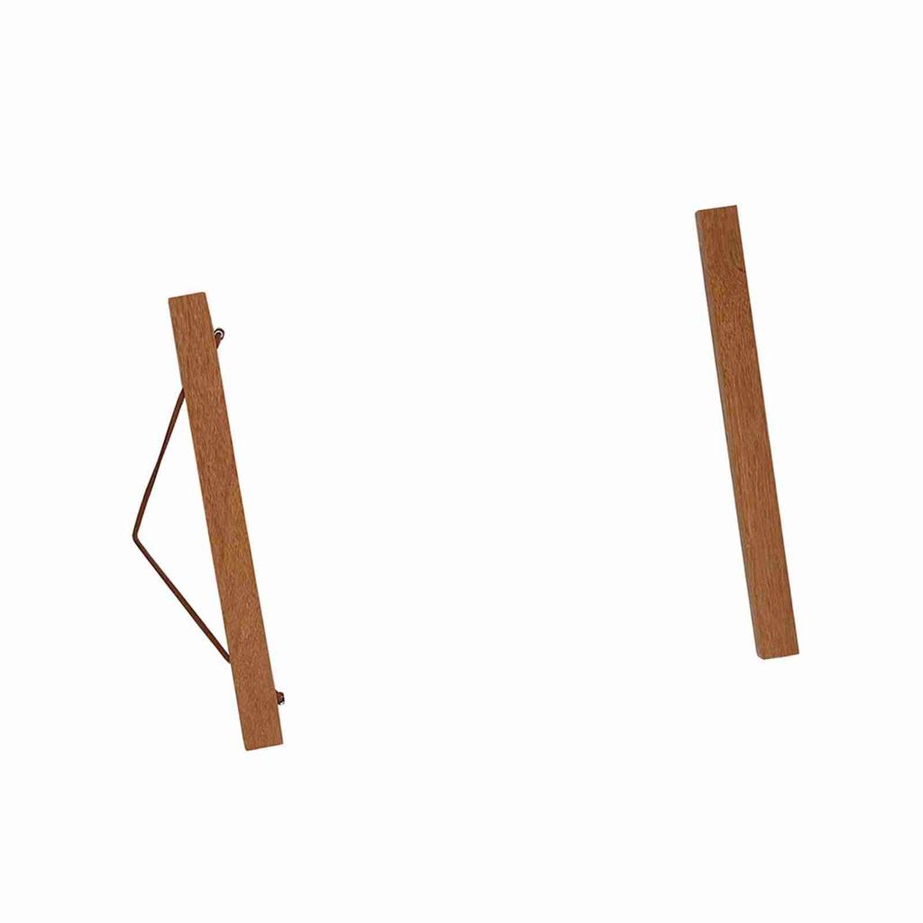 Moderner magnetischer Sägemehl-Fotorahmen DIY Benutzerdefinierte Poster-Scroll-Drucke Kunstwerkaufhänger Teakholz