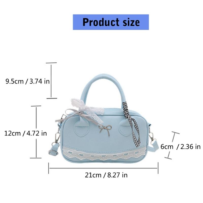 Leather Satchel Handbags for Women Toted Shoulder Bag Sweet Bows Crossbody Bag Purse Top Handle Bag with Removable Strap