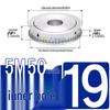 Dual-Sided Flat Timing Pulley: 5M50 Teeth, Width Options 11/16/21/27AF, Bore Size 8-30.