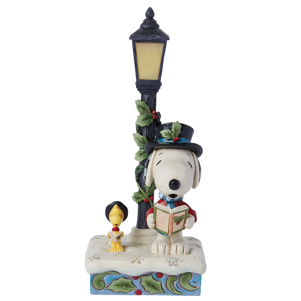 

enesco ДЖИМ ШОР Снупи Вудсток Уличный фонарь Рождество 6015032 &