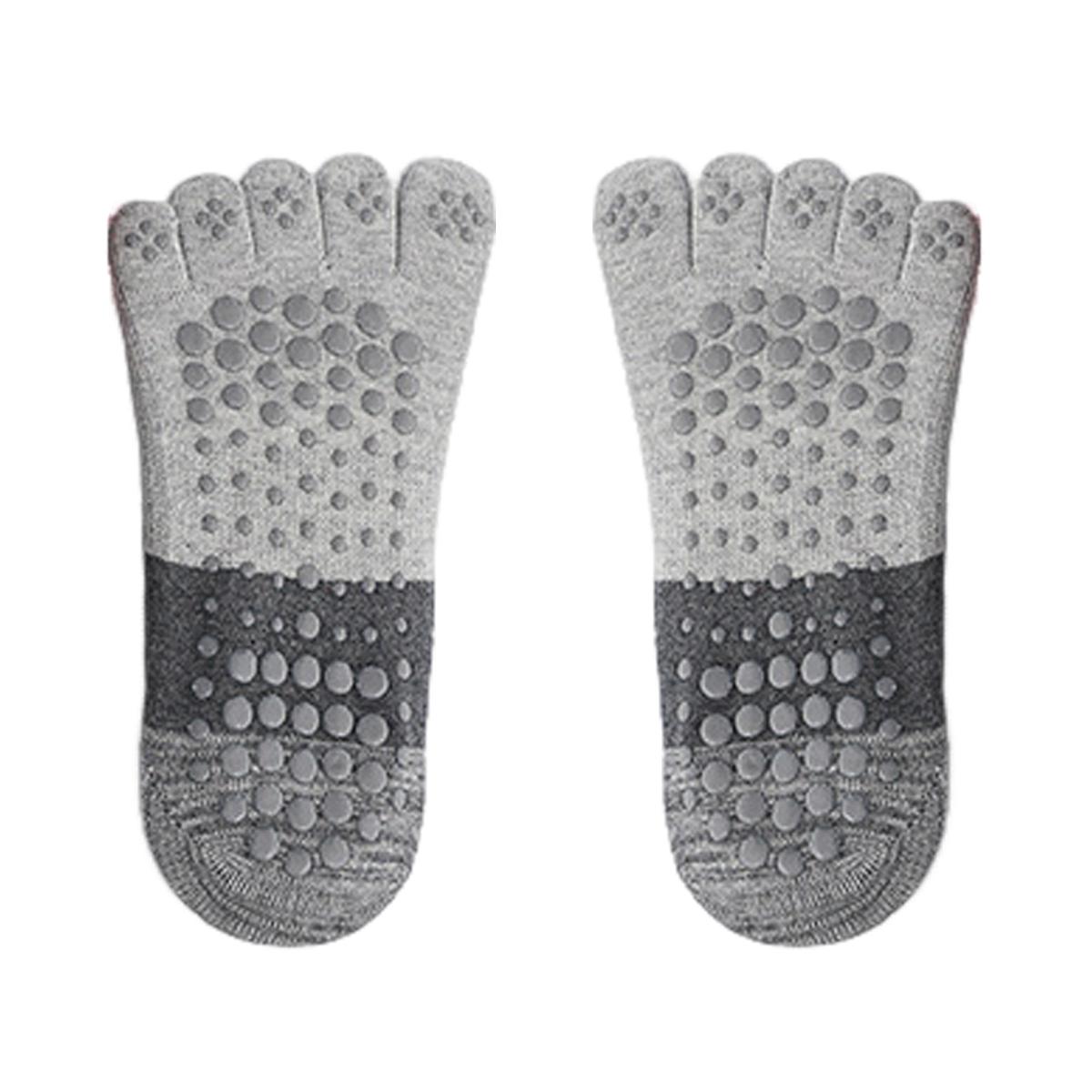 

1 пара носков для пола с задним ремешком, противоскользящая силиконовая подошва, высокоэластичные носки для йоги, танцев, фитнеса, носки с раздельными пальцами, поддерживающие носки для занятий в помещении