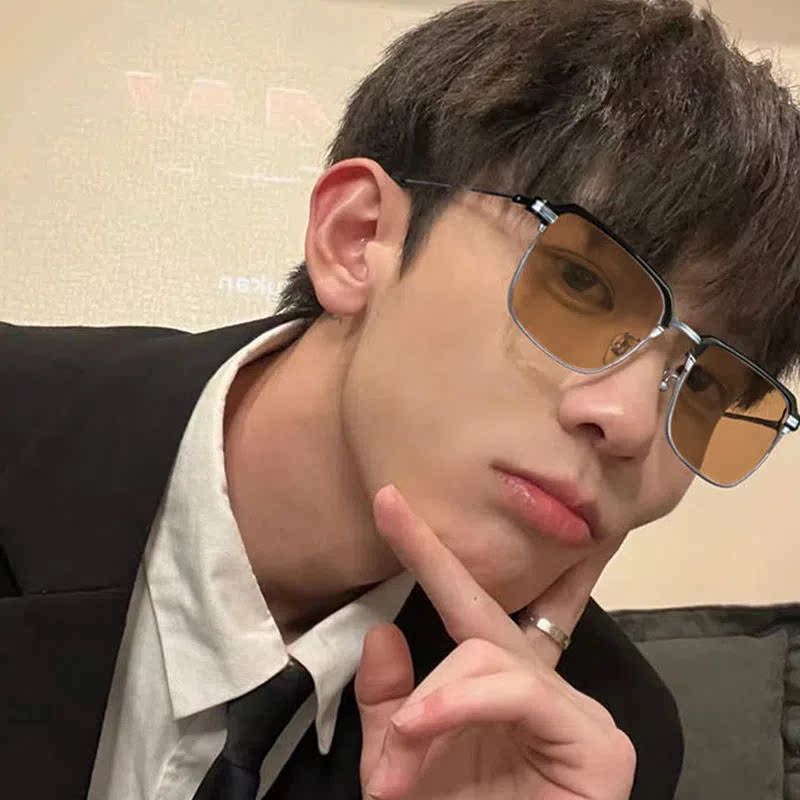 Photochromic Shade Reading Glasses Metal Half Frame Sunglasses Prebyopia Eyeglasses Ultralight For Women&Men 0 +1.0+1.5+2+2.5+4