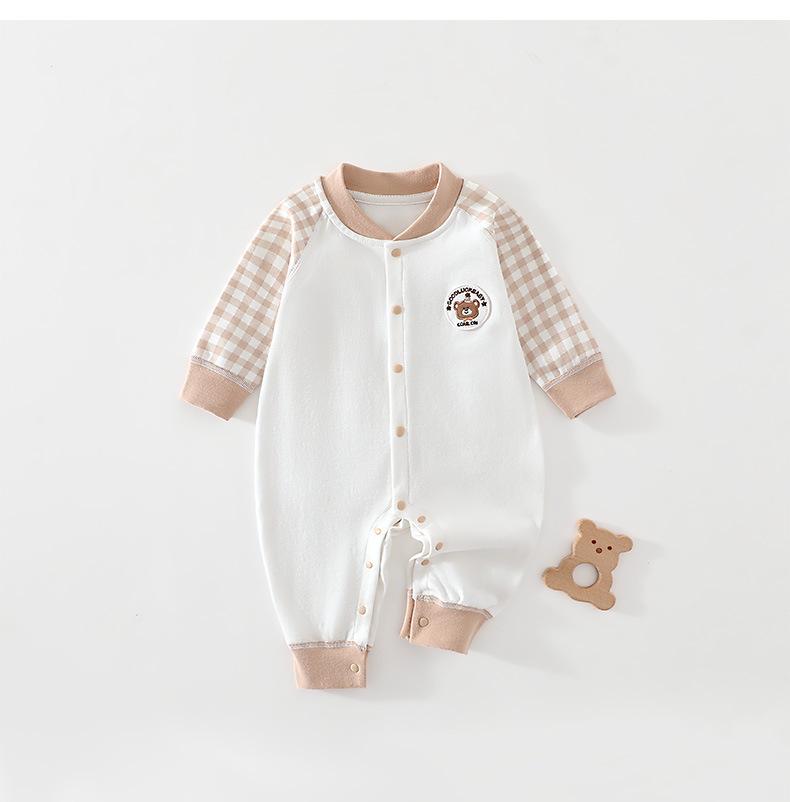 Four Seasons Birthday Bear Newborn Bodysuit - Pure Cotton Baby Belly Protection Romper Jumpsuit