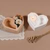 Heart-shaped Candlestick Mold Creative 3D Plaster Mold Handcraft Candle Cup Molds  for Beginners