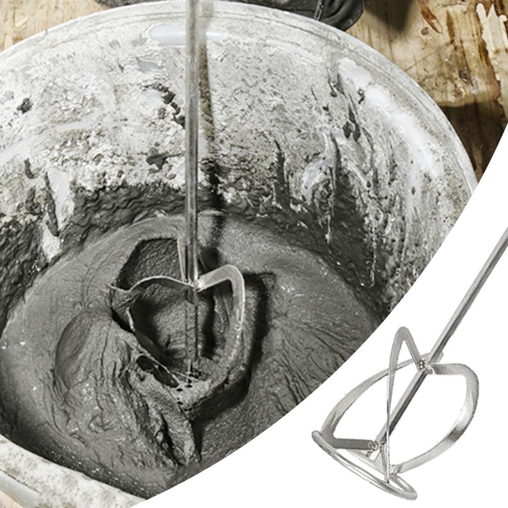 Cement Mixing Rod Mixer Drill Paint Stirring Rod Plaster Mortar Mixing Paddle Putty Powder Coating Paint Electric Mixer Rod Head