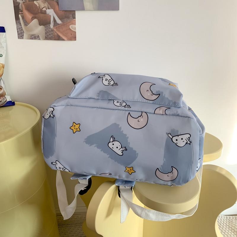 Sports Backpack Printed Student Schoolbag Large Capacity Water-resistant Outdoor Travel Backpack