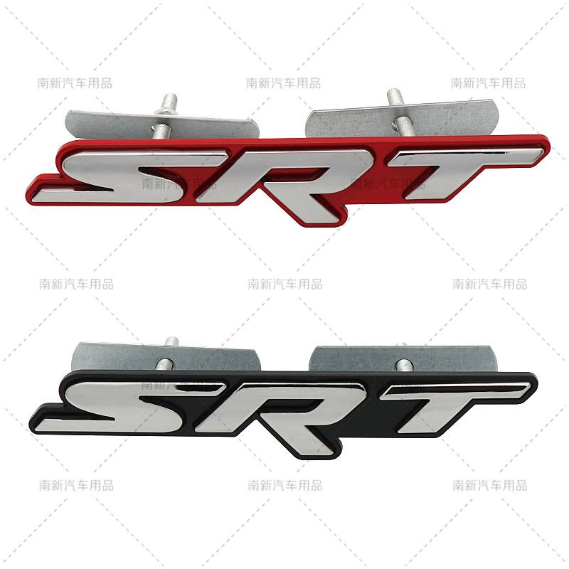 UAL3 3D Metal SRT Grill Badge Emblem Car Stickers For Dodge Charger Ram Viper Magnum Caliber Journey Car Styling Auto Accessories