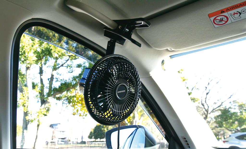 Emerson Car Showa Retro Adjustable Fan Speed with Variable Speed Swivel Circulates Air Inside the Car for Improved Heating and Cooling Fan,