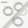 Rhodium Plated Brass O Ring Spring Clasps 25mm Openable Round Carabiner Keychain Clips Hooks For DIY Jewelry Making Accessories