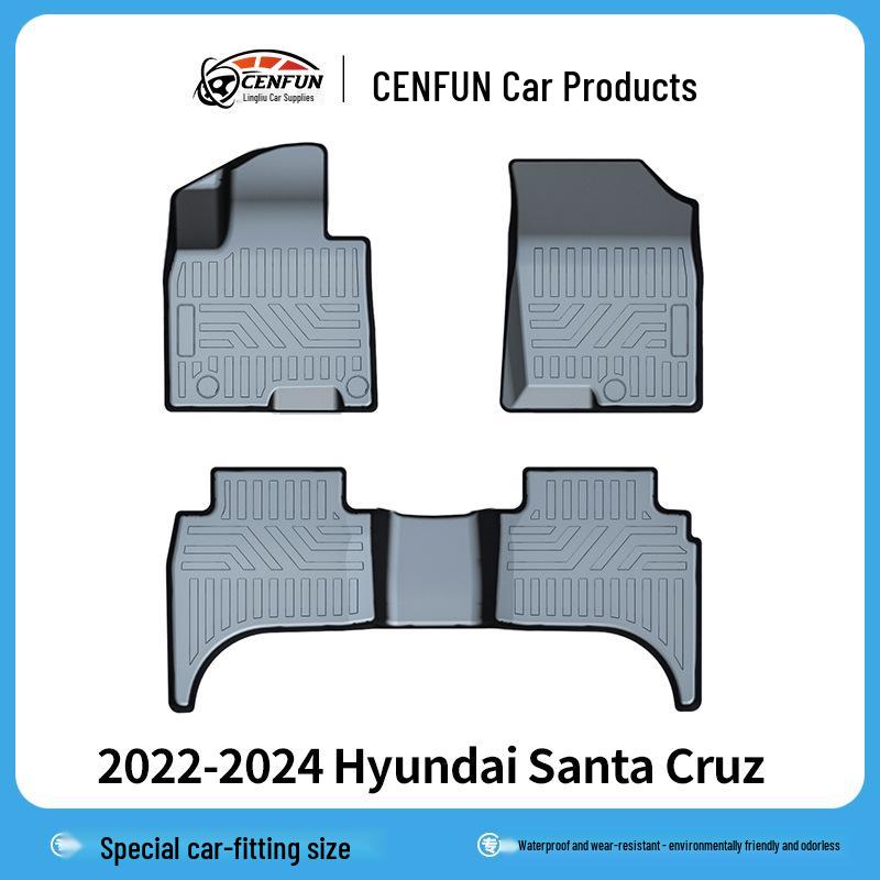 Hyundai Santa Cruz 2022-2024 Eco TPE Waterproof Floor Mats