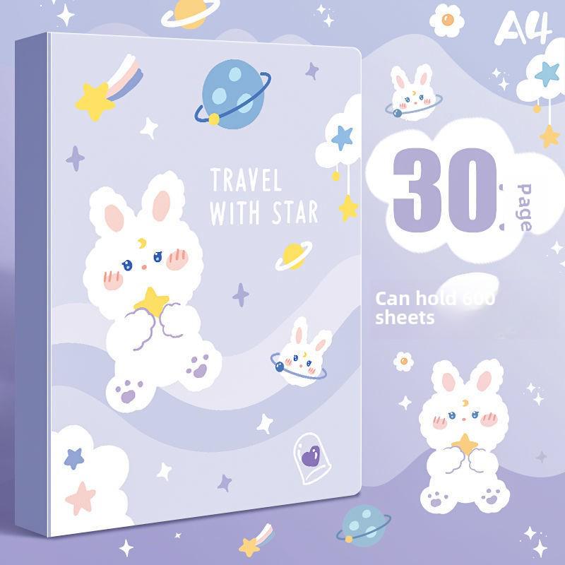 Spanish Bi Rabbit A4 Cartoon 80-Page Student & Office File Folder