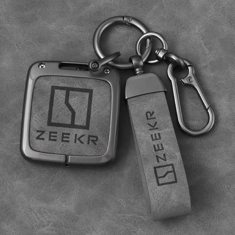 Zinc Alloy Leather Car Key Case Zeekr 001 007 009 Zeekr X Zeekr Nfc Key Case Car Smart Remote Key Fob Protective Case