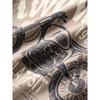 Trendy Retro Cotton Print Long-Sleeved T-shirt Motorcycle