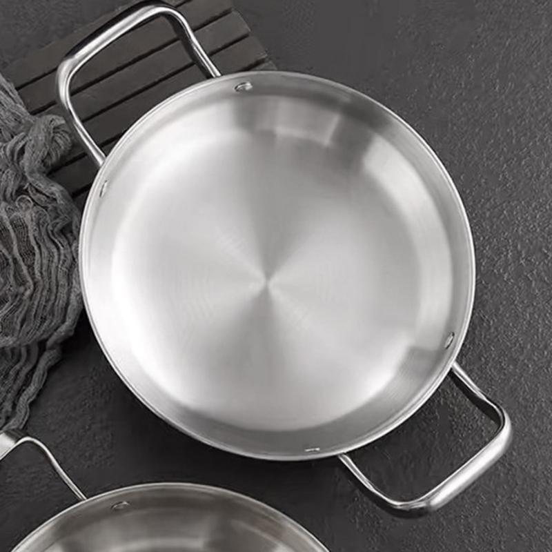 Practical Double Handle Cooking Pans Even Heat Distribution Frying Pans Convenient Pans for Various Cooking Techniques