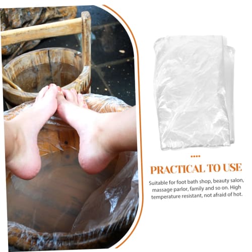 Hoement Foot Bath Liners, 80-Pack, Disposable Bathtub Bags, Lightweight and Tear-Resistant, for Home Footbaths, Public Facilities, and Hotels